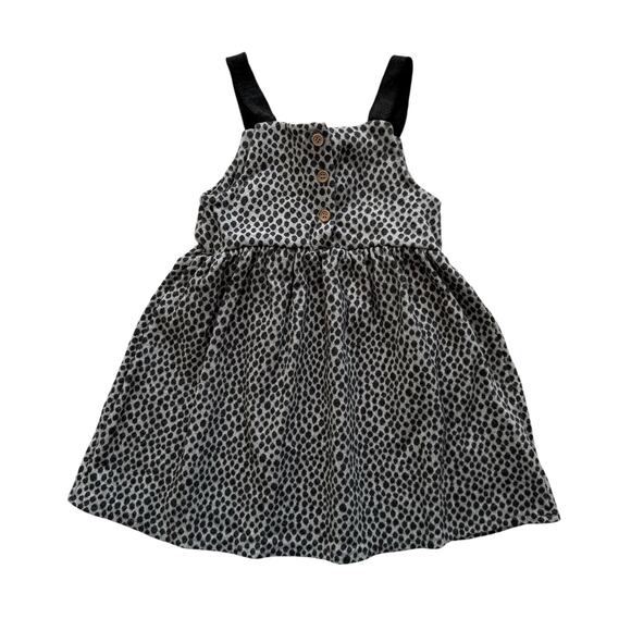 Zara Polka Dot Knit Pinafore Dress Size 4-5y - Picture 1 of 4
